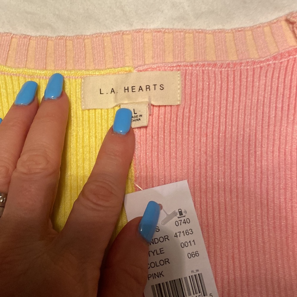 Pacsun Stretchy Color Block Sweater | Large - image 3